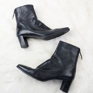 Stuart Weitzman Square Toe Heeled Ankle Boots